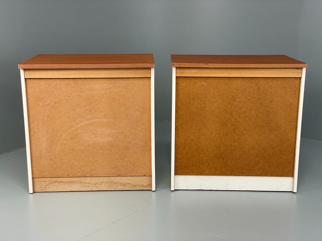 Teak bedside cabinet room context view