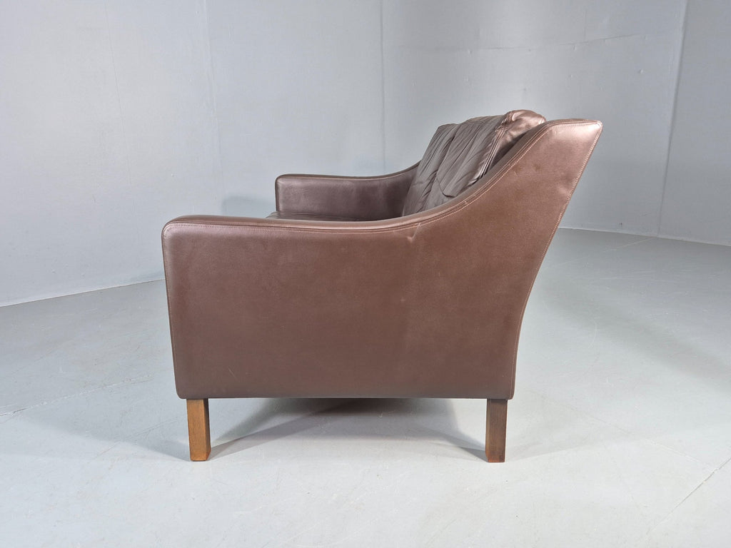 Brown leather sofa condition overview