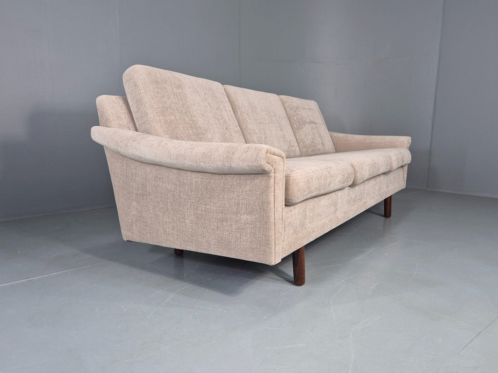 Danish sofa rear view original hardwood frame