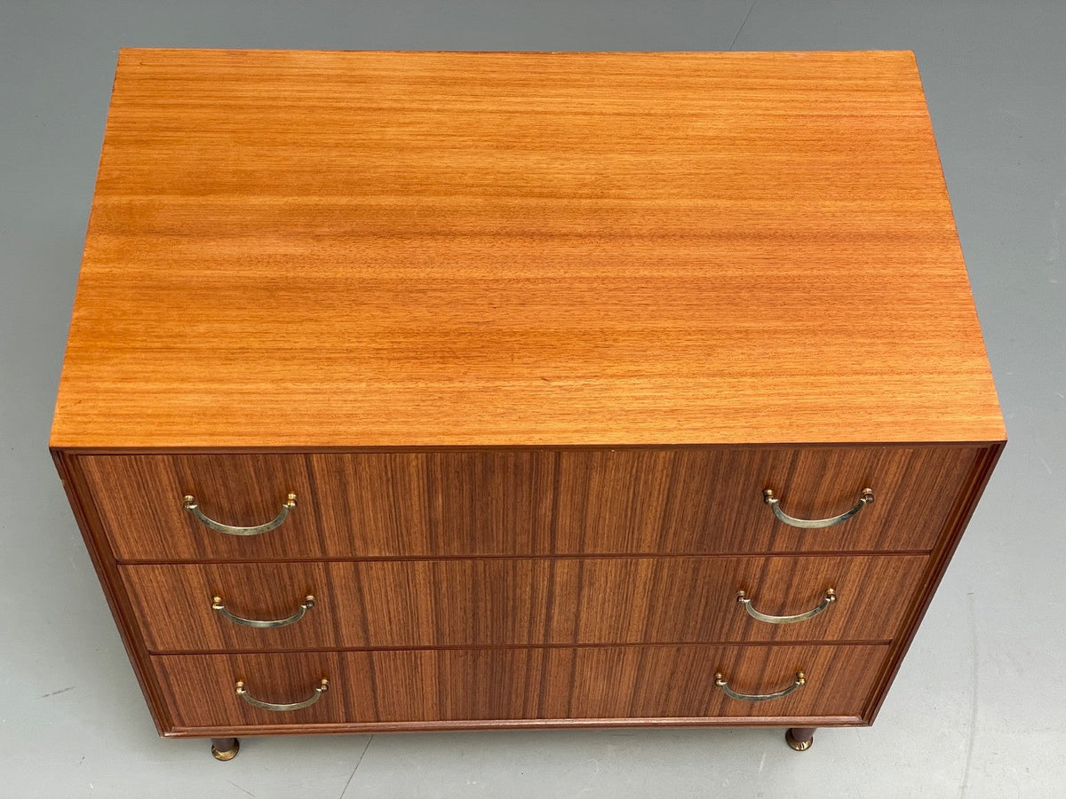 Walnut chest drawer open smooth runner