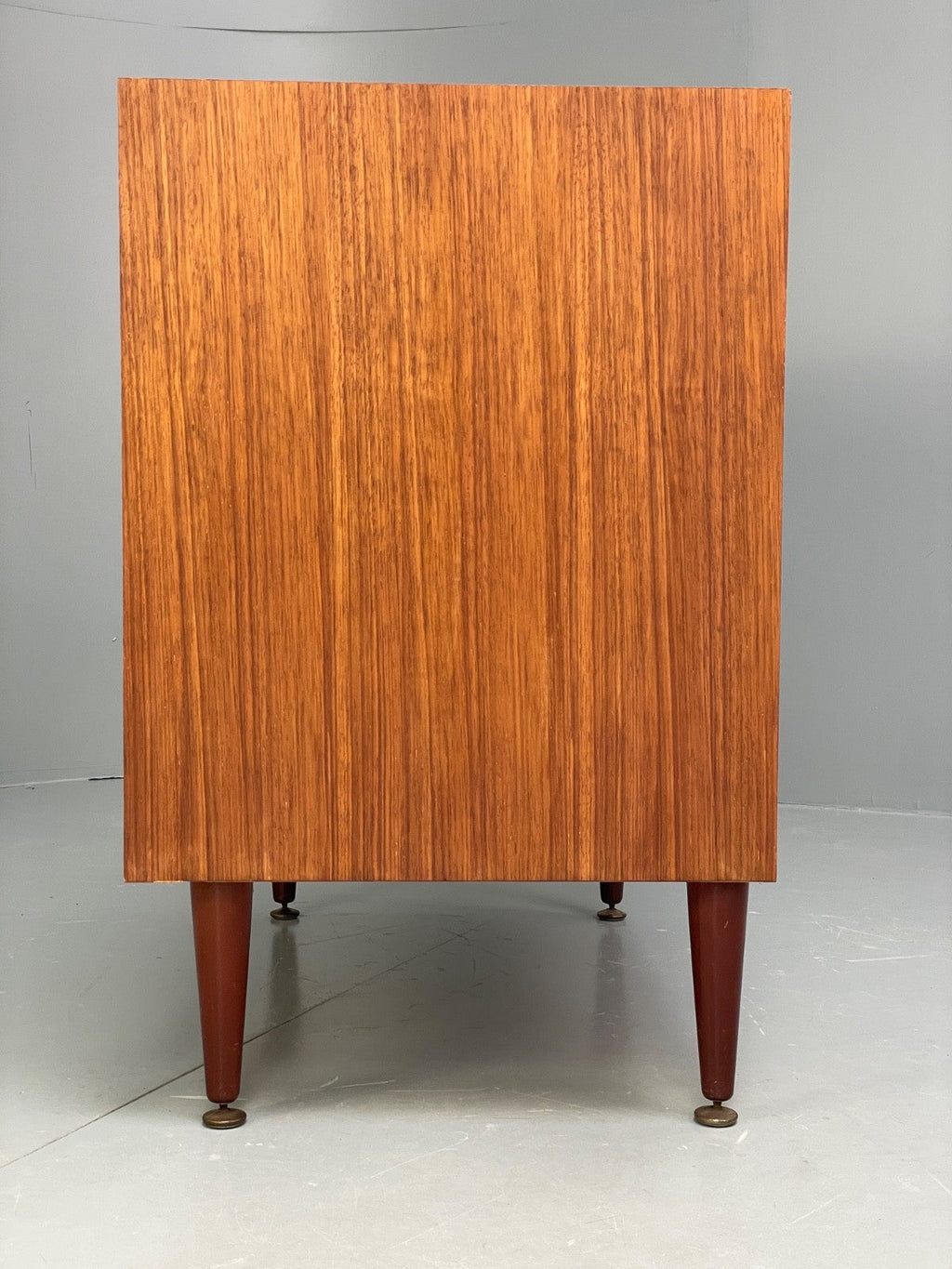 Walnut chest side profile view
