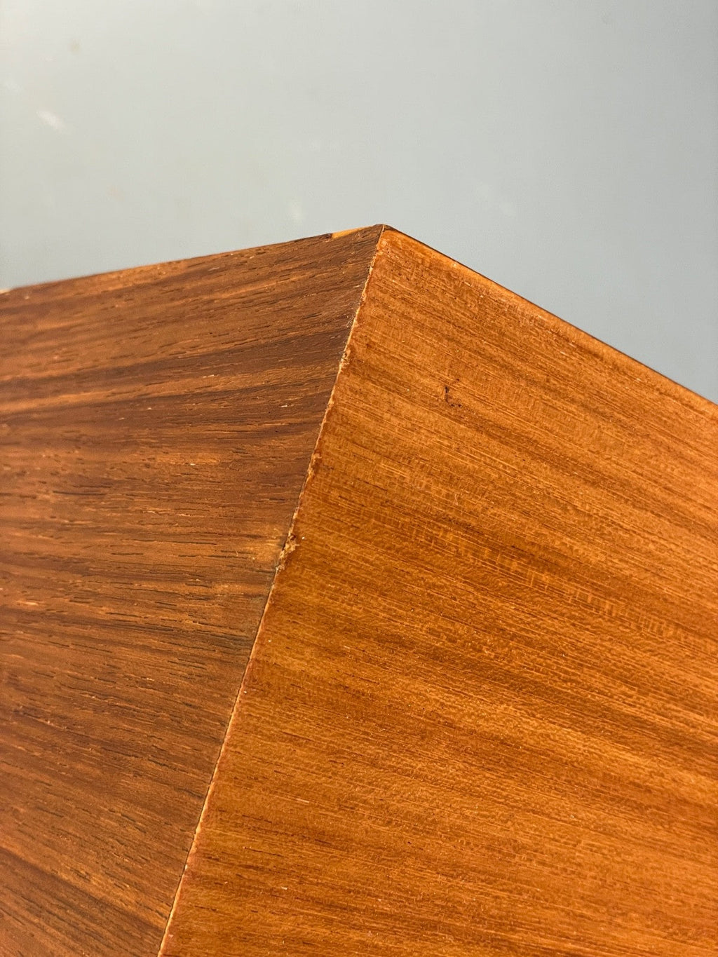 Vintage Walnut-Veneer Chest of Drawers Brass Handles 1960s British Mid-Century