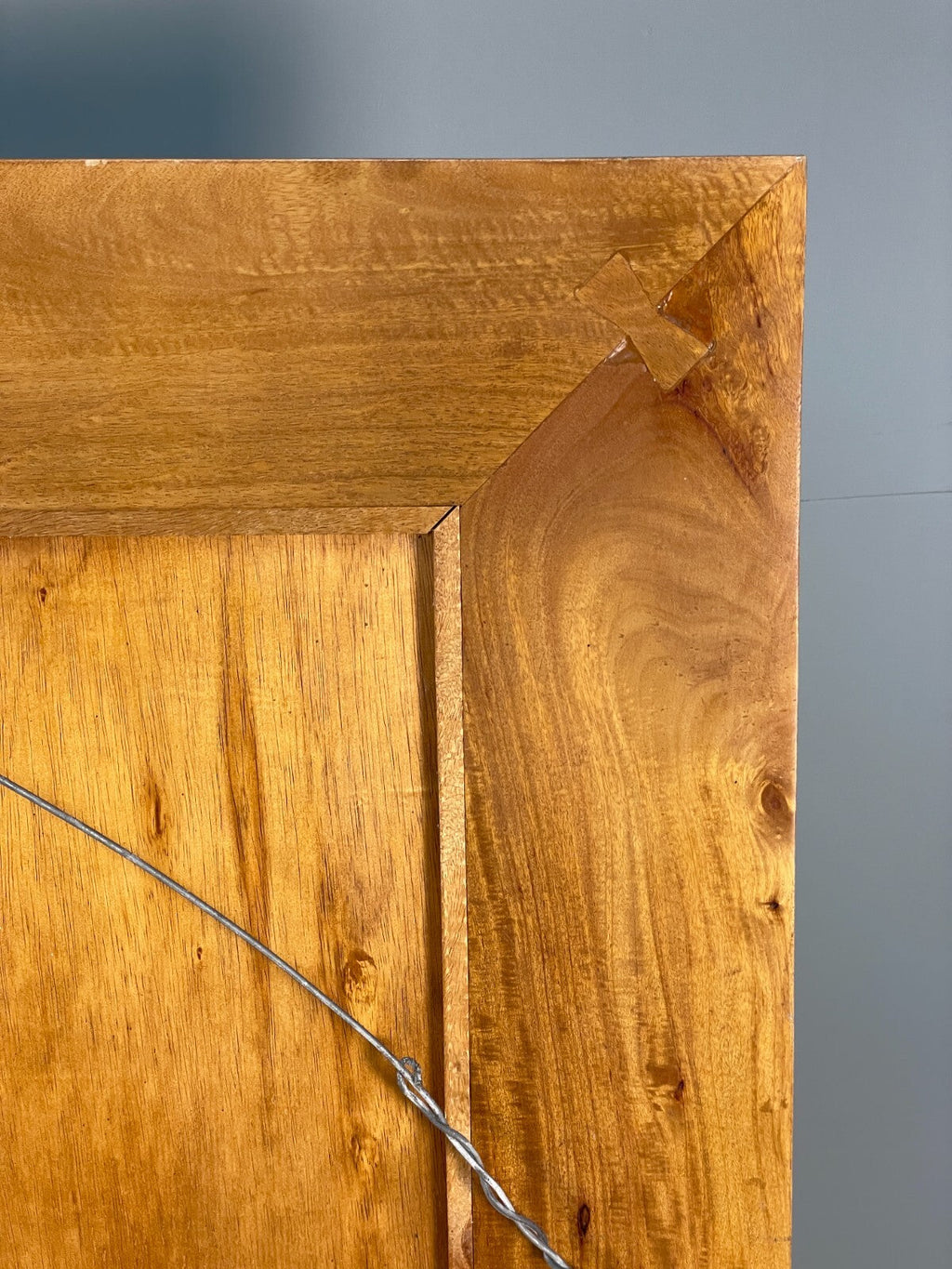 Birch wall mirror side profile view