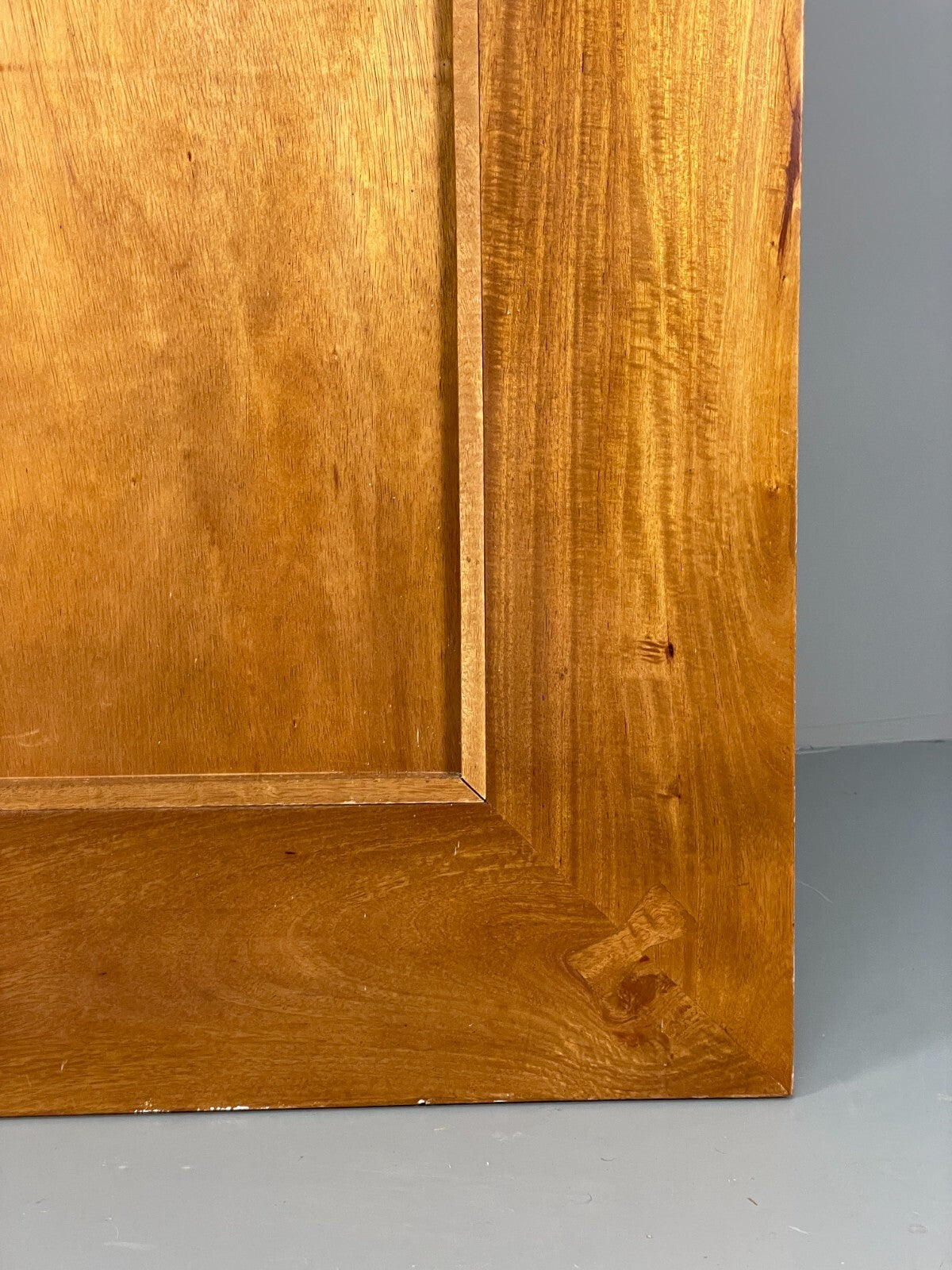 Birch wall mirror hanging hardware detail