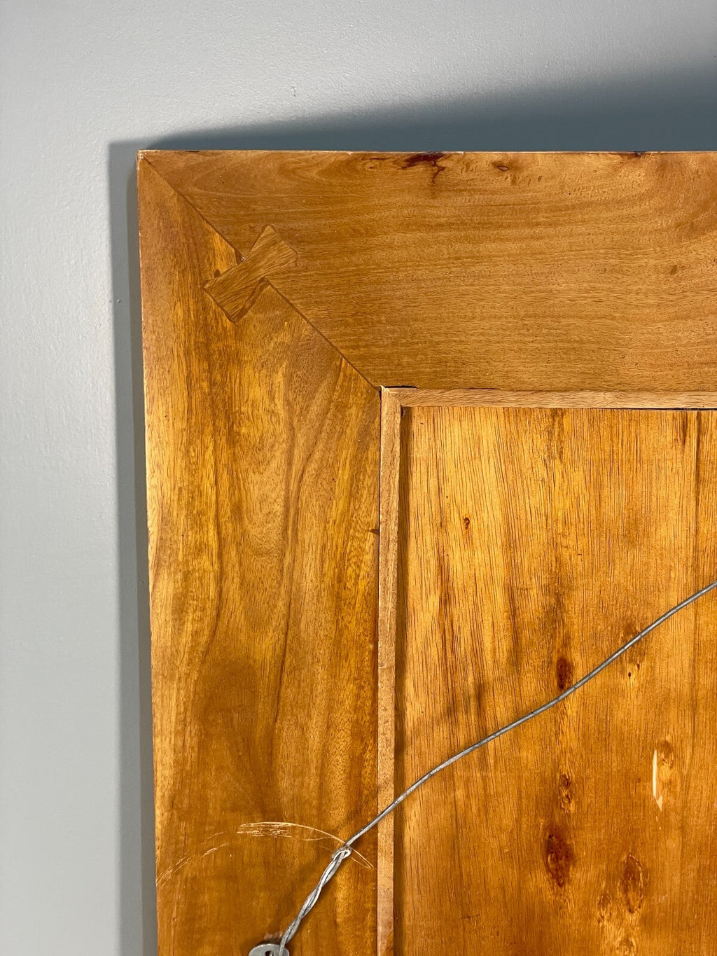 Birch wall mirror glass spot detail condition