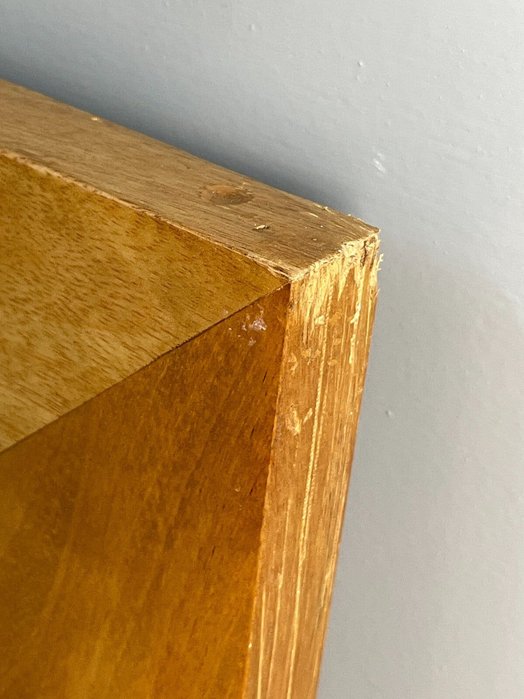 Birch wall mirror full length leaning view