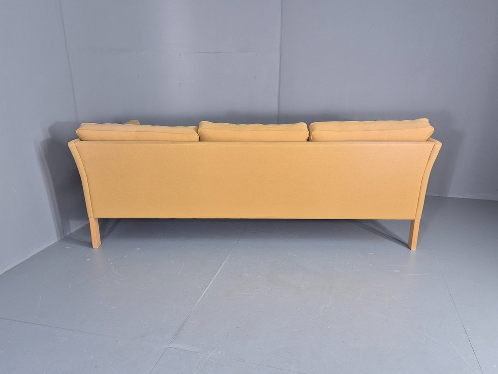 Yellow wool sofa condition overview