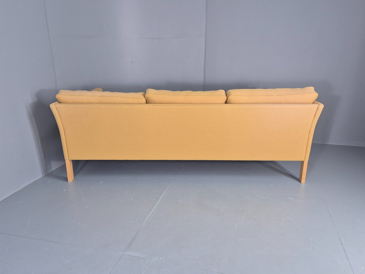 Yellow wool sofa condition overview