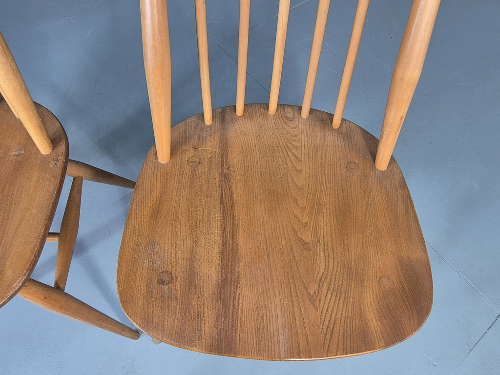 Dining chair beech frame tapered leg detail