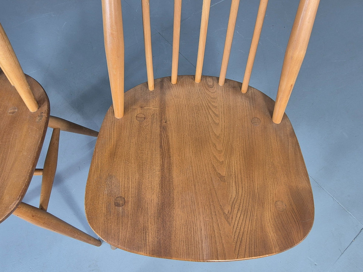 Dining chair beech frame tapered leg detail