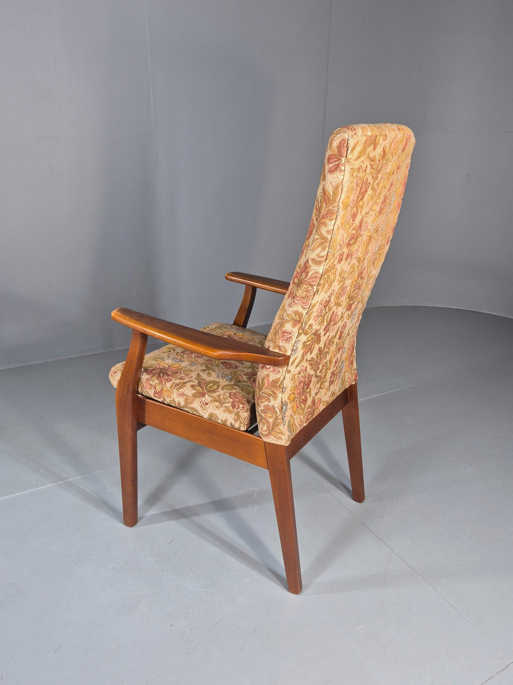 High back lounge chair room context view
