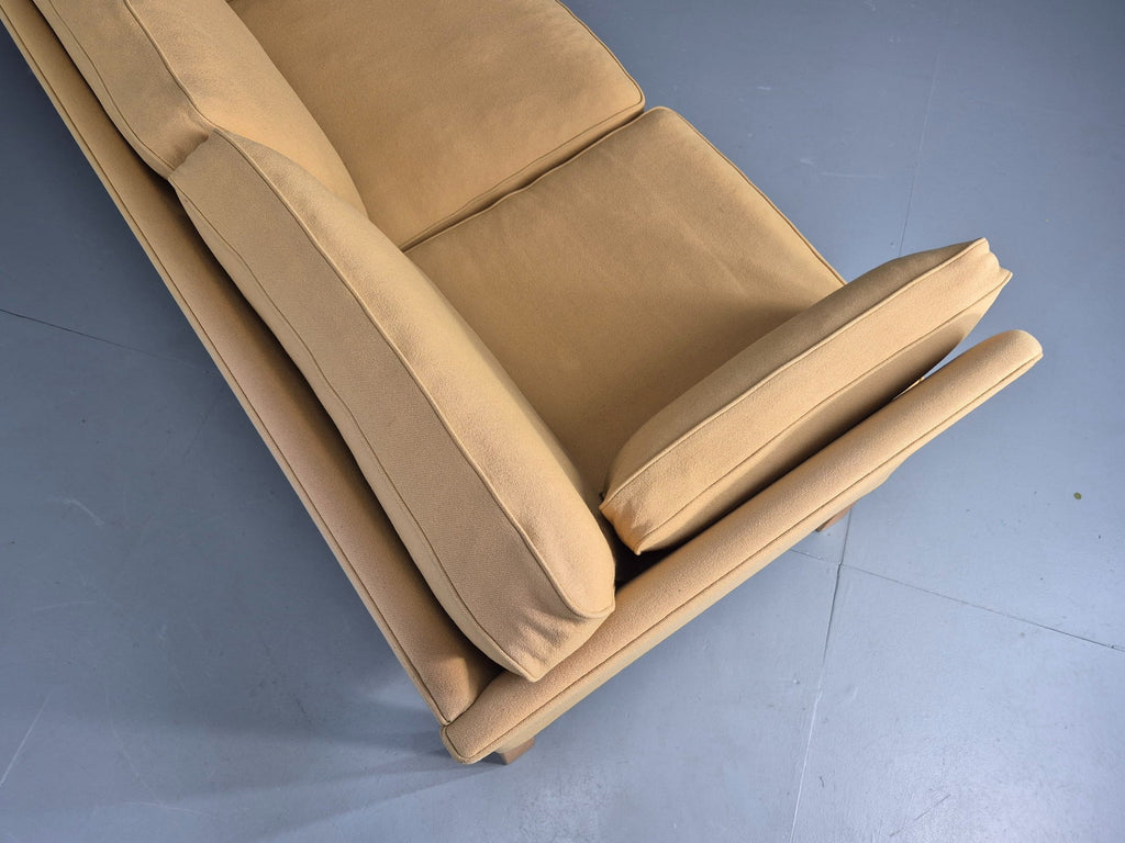 Yellow wool sofa room context view